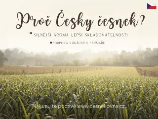Víte, proč zvolit český česnek? ✔️ Má silnější vůni i chuť – poznáte ho hned při vaření. ✔️ Je pěstovaný bez zbytečné...